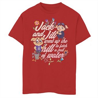 Boys 8-20 Dreamworks Rhyme Time Town Jack And Jill Portrait Word Stack Graphic Tee