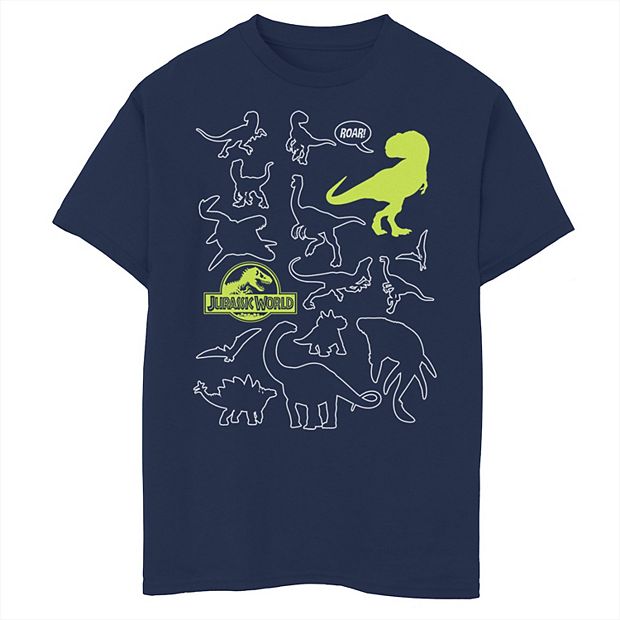 Boys 8-20 Jurassic World Two Dino Doodle Neon Pop Graphic Tee