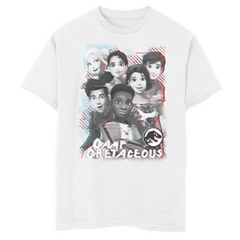 Boys 6-20 Jurassic World: Camp Cretaceous 3D Style Group Shot Graphic Tee