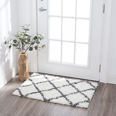 KHL Rugs Mira Contemporary Diamond Shag Area Rug