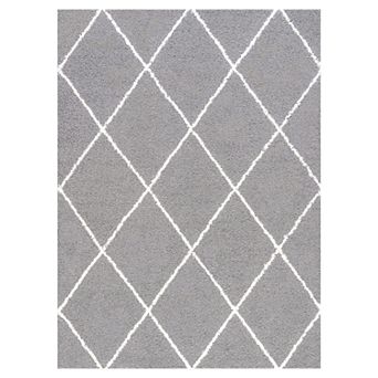 KHL Rugs Mira Contemporary Diamond Shag Area Rug