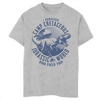 Boys 8-20 Jurassic World: Camp Cretaceous I Survived Dino Field Trip Graphic Tee