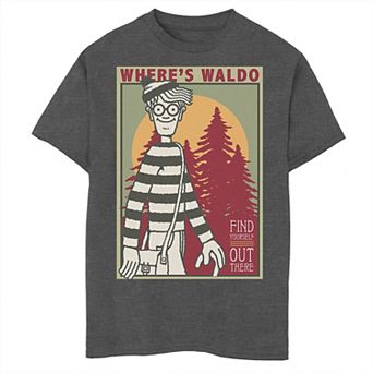 Boys 8-20 Where's Waldo Find Yourself Poster Graphic Tee