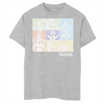 Boys 8-20 Shrek Group Shot Pastel Box Up Graphic Tee