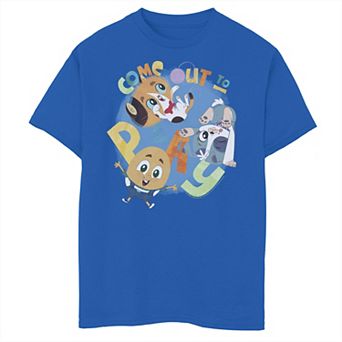 Boys 8-20 Dreamworks Rhyme Time Town Character Collage Sketch Graphic Tee