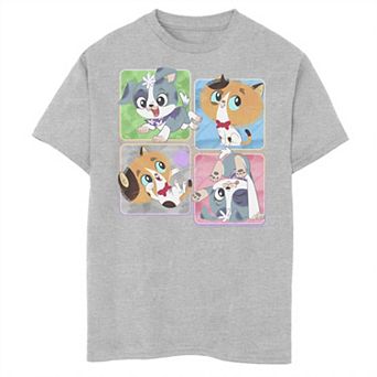 Boys 8-20 Dreamworks Rhyme Time Town Character Panels Portraits Graphic Tee