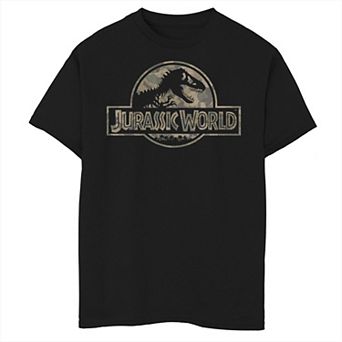 Boys 6-20 Jurassic World Camo T-Rex Fossil Logo Graphic Tee