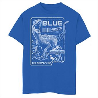 Boys 8-20 Jurassic World Two Blue Raptor Schematic Graphic Tee