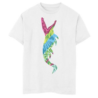 Boys 6-20 Jurassic World Pattern Mosasaurus Silhouette Graphic Tee