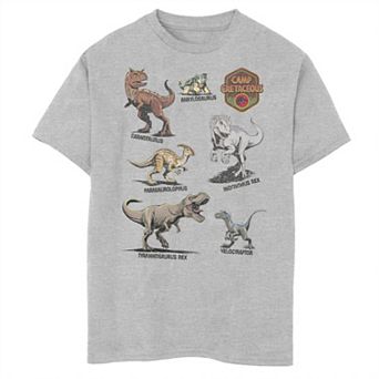 Boys 8-20 Jurassic World: Camp Cretaceous Dinosaur Names Graphic Tee