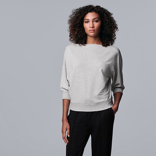 Women's Simply Vera Vera Wang Dolman-Sleeve Boatneck Sweater