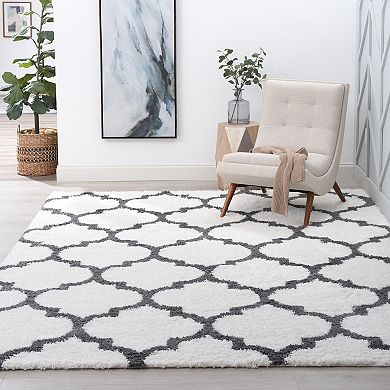 KHL Rugs Jeni Transitional Geometric Shag Area Rug