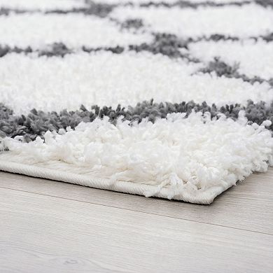 KHL Rugs Jeni Transitional Geometric Shag Area Rug