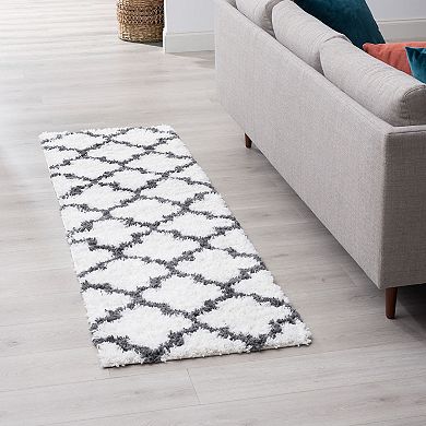 KHL Rugs Jeni Transitional Geometric Shag Area Rug