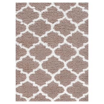 KHL Rugs Jeni Transitional Geometric Shag Area Rug