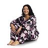 Plus Size Lilac+London Print Long Sleeve Pajama Top & Pajama Pants Set 
