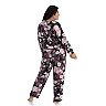 Plus Size Lilac+London Print Long Sleeve Pajama Top & Pajama Pants Set 