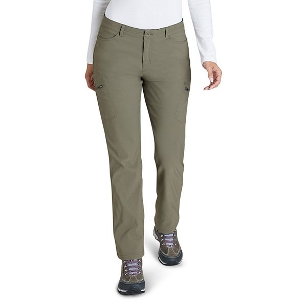 Eddie Bauer Pants Womens Micro Fleece Lined Ranier Pants, Pumice Tan, Sz  16, $80