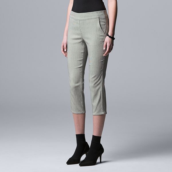 Petite Simply Vera Vera Wang Modern Twill Capris