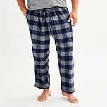 Men's Hanes 2-pack Plaid Flannel Jogger Pajama Pants