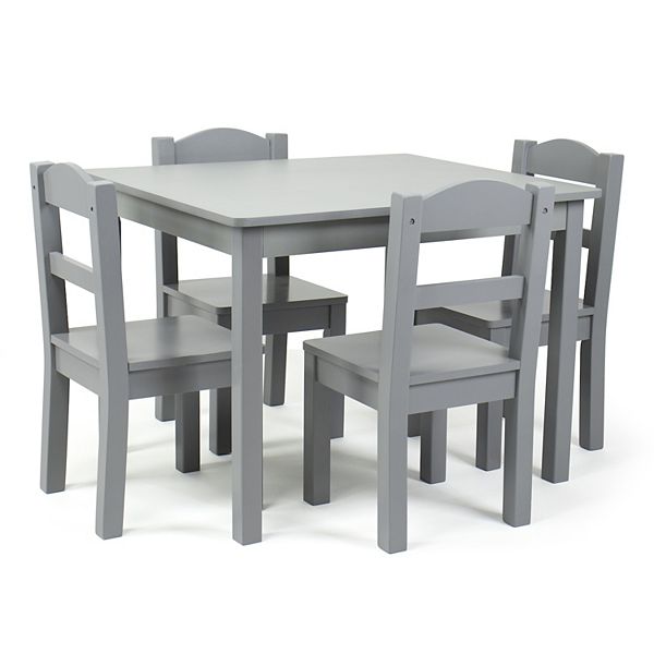 Humble Crew Kids Wood Table 4 Chairs Set