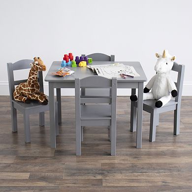 Humble Crew Kids Wood Table & 4 Chairs Set