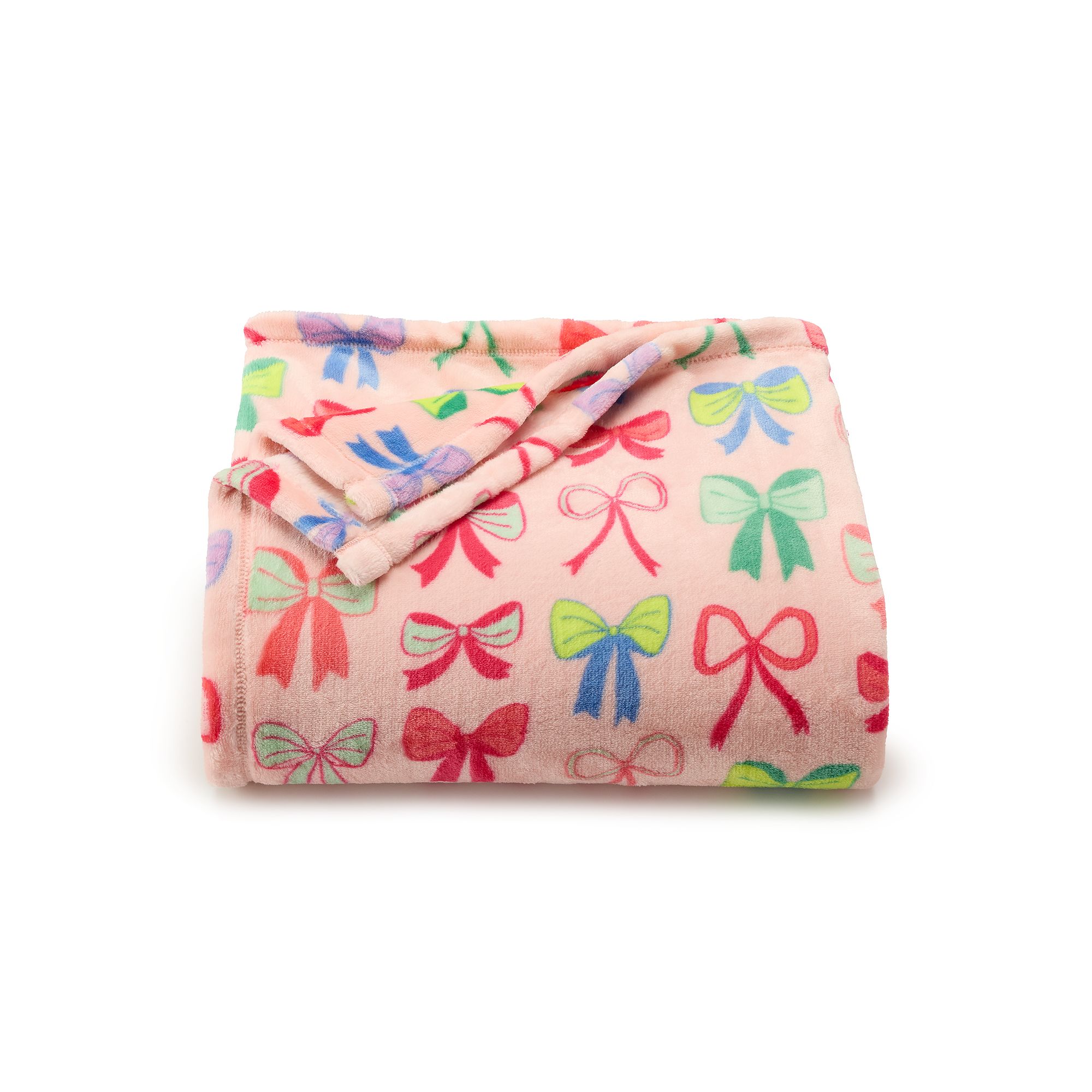 The Big One Kids™ Oversized Supersoft Plush Throw, Bows