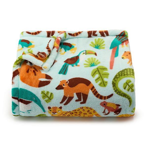 The Big One Kids™ Oversized Supersoft Plush Throw - Jungle Animals