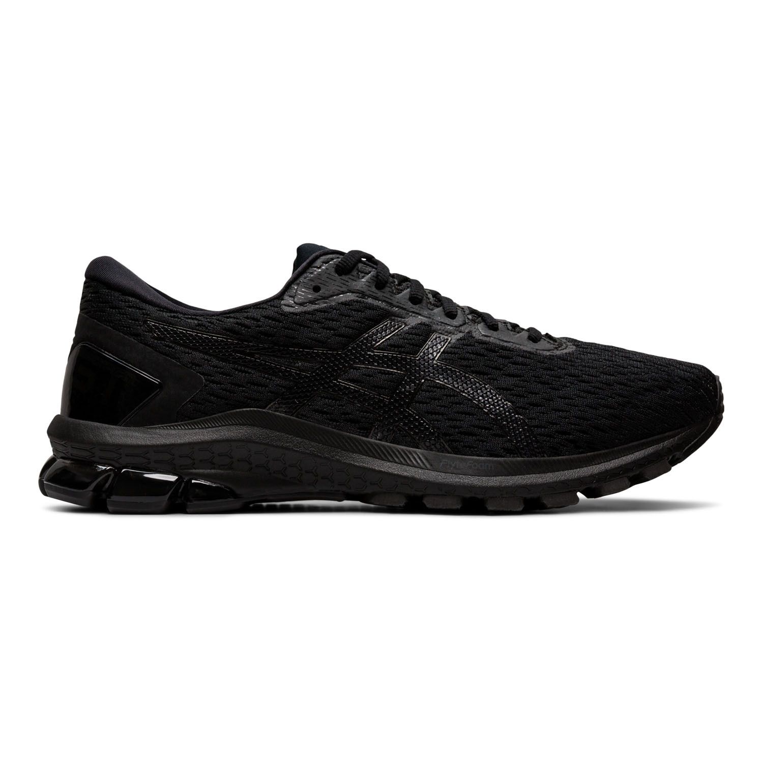 black asics runners