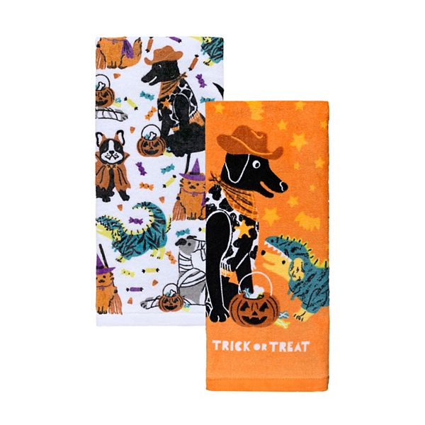 Celebrate Together™ Halloween TrickorTreat Dogs Kitchen Towel 2pk.