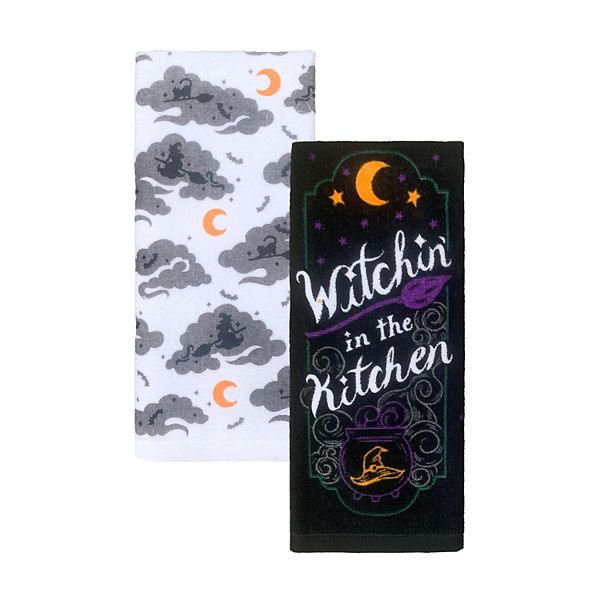 Kohls Halloween Goth Witch Kitchen Towels