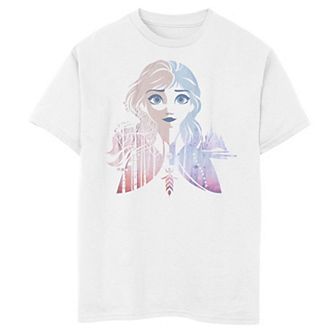 Disney's Frozen 2 Boys 8-20 Anna Two Tone Gradient Portrait Fill Graphic Tee