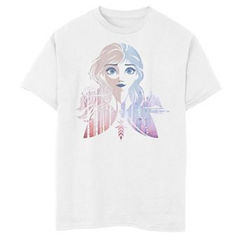 Disney's Frozen 2 Boys 8-20 Anna Two Tone Gradient Portrait Fill Graphic Tee