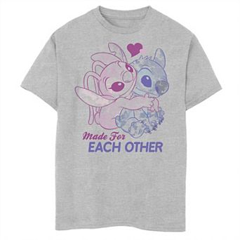 Disney's Lilo & Stitch Boys 8-20 Valentine's Day Stitch & Angel Graphic Tee