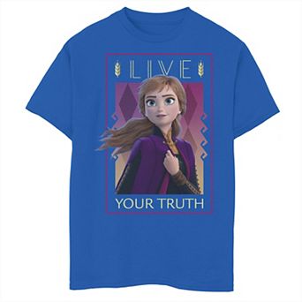 Disney's Frozen 2 Boys 8-20 Live Your Truth Poster Graphic Tee