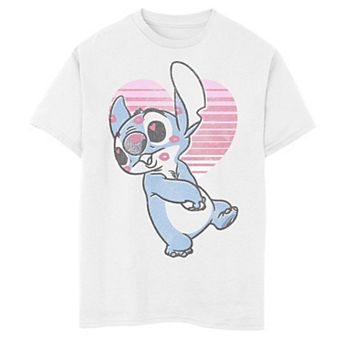 Disney's Lilo & Stitch Boys 8-20 Valentine's Day Stitch Retro Heart Graphic Tee