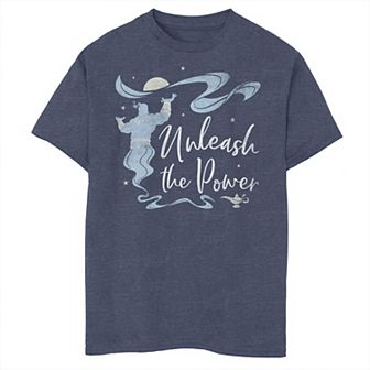 Disney's Aladdin Boys 8-20 Live Action Genie Unleash The Power Portrait Graphic Tee