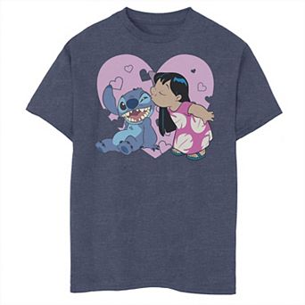 Disney's Lilo & Stitch Boys 8-20 Valentine's Day Lilo Kiss Graphic Tee