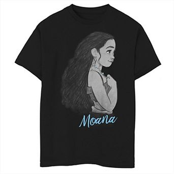 Disney's Moana Boys 8-20 Side Profile Sketch Graphic Tee