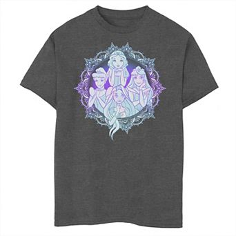 Disney Princess Boys 8-20 Color Grade Henna Border Graphic Tee