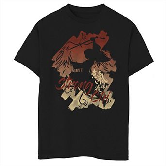 Disney's Mulan Boys 8-20 Live Action Strong Chi Silhouette Graphic Tee