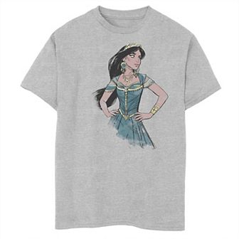 Disney's Aladdin Boys 8-20 Live Action Jasmine Pose Sketch Graphic Tee