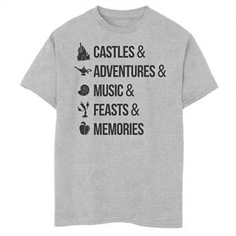 Disney Princess Boys 8-20 White Font Graphic Tee