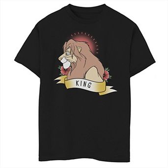 Disney's The Lion King Boys 8-20 Simba King Tattoo Yellow Graphic Tee