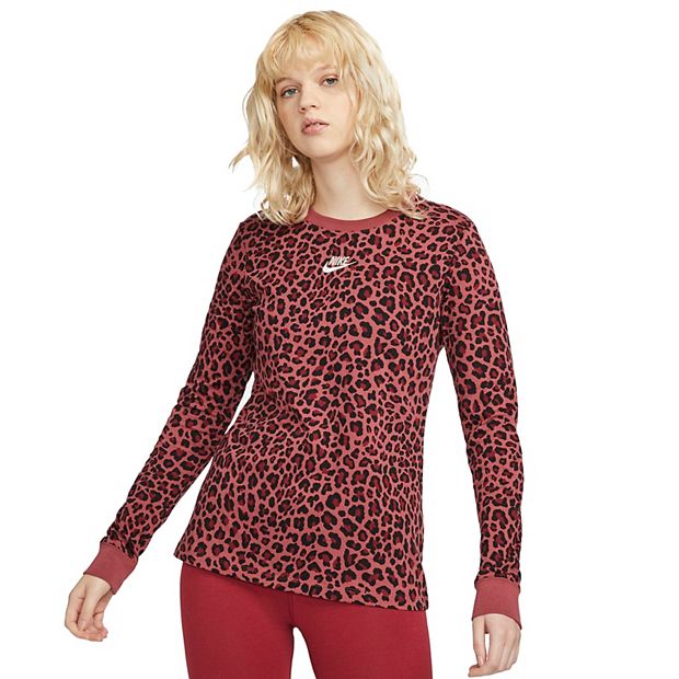 Women's Sportswear Leopard Long-Sleeve Tee