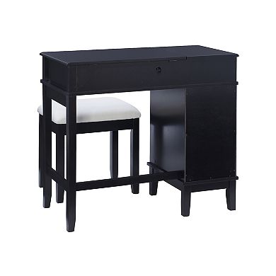 Linon Eva Vanity Table & Stool 2-piece Set