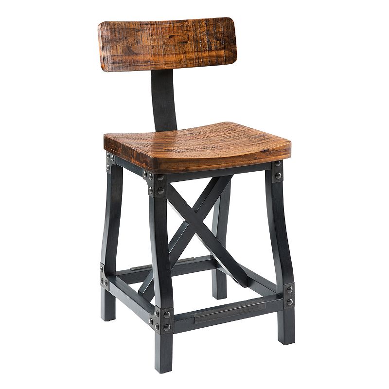 INK+IVY Lancaster Counter Stool, Yellow