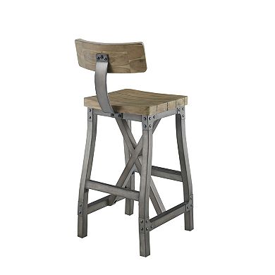 INK+IVY Lancaster Farmhouse Swivel Bar Stool