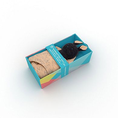 Manhattan Toy Embroidered Plush Bunny Baby Rattle & Soft Burp Cloth Set