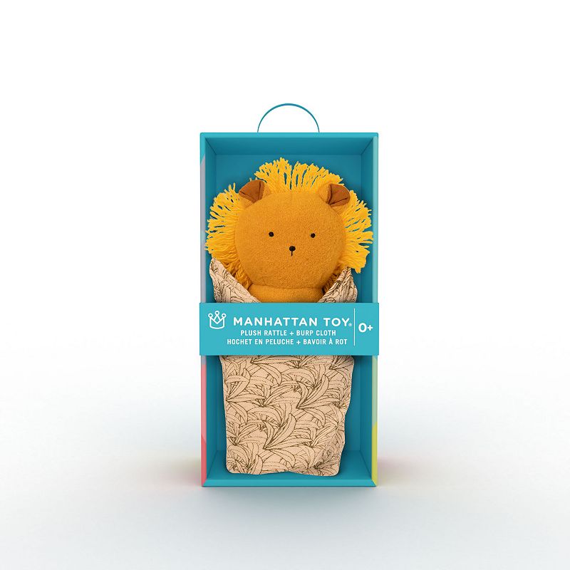 54555844 Manhattan Toy Embroidered Plush Lion Baby Rattle & sku 54555844